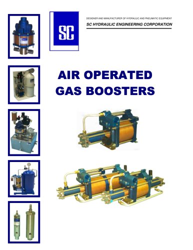 Air operated gas boosters