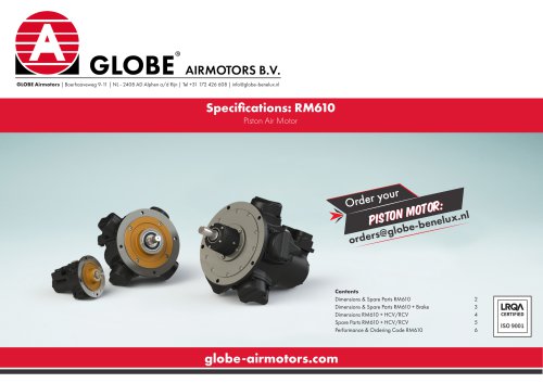 Radial piston air motor RM610 Series