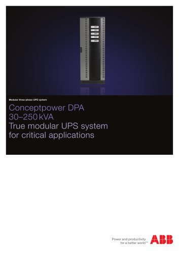 Conceptpower DPA: Safe-Swap Modular UPS Systems