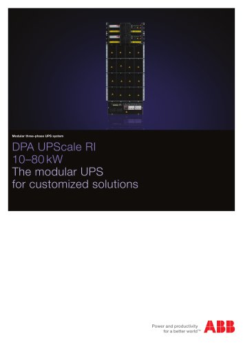 DPA UPScale RI - The modular UPS for customised solutions