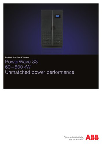 PowerWave 33: Three-phase on-line UPS 60-500kW