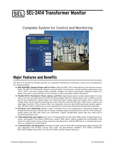 SEL-2414 Transformer Monitor