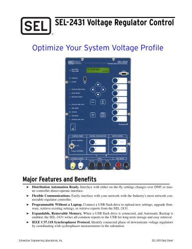 SEL-2431 Voltage Regulator Control