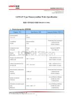 LONGi P-Type Monocrystalline Wafer Specification