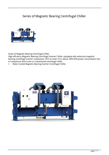 Series of Magnetic Bearing Centrifugal Chiller