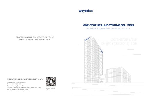 Wayeal® - Helium Mass Spectrometer Leak Detector