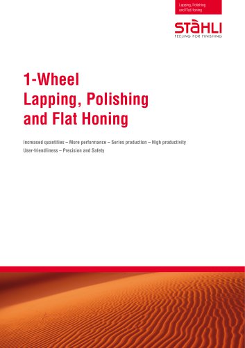 1-Wheel Lapping, Polishing and Flat Honing