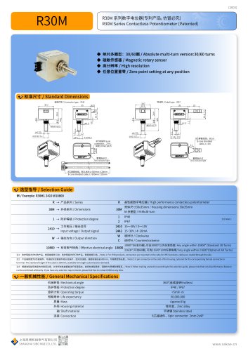 CONTACTLESS MULTI-TURN POTENTIOMETER R30M