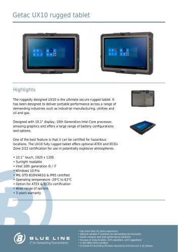 Getac UX10 rugged tablet