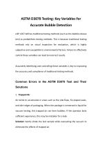 ASTM D3078 Testing: Key Variables for Accurate Bubble Detection