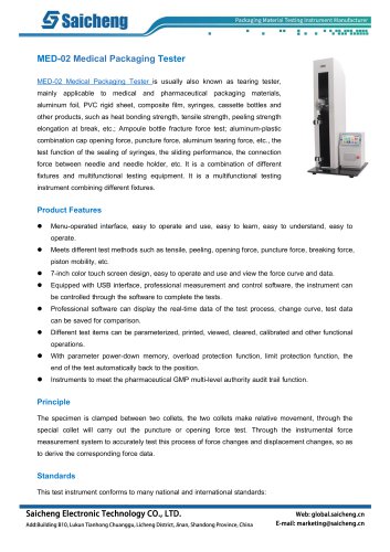 Saicheng Medical Packaging Tester MED-02