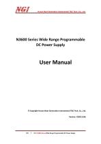 N3600 series User Manual wide range programmable dc power supply