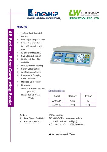 AS Series - Price Computing Scale