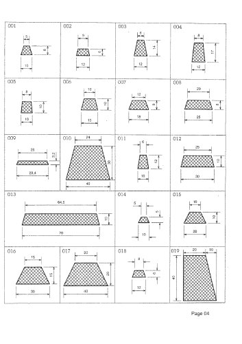 Extrusion profile shapes