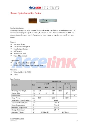 1/2RamanOpticalAmplifierSeries