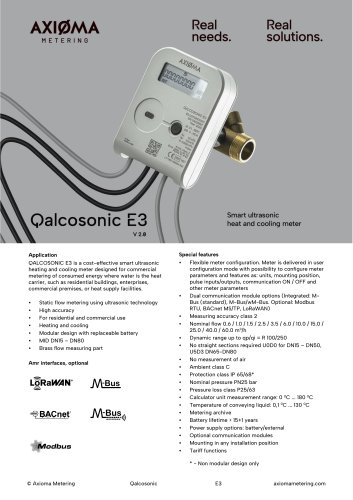 QALCOSONIC E3 Datasheet