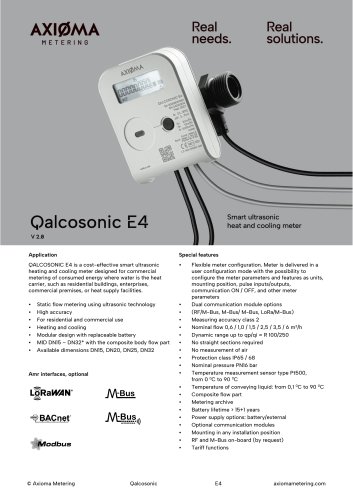 QALCOSONIC E4 DAtasheet