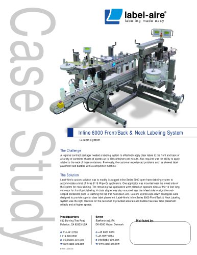 Inline 6000 Front/Back & Neck Labeling System