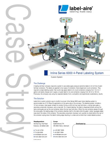 Inline Series 6000 4-Panel Labeling System