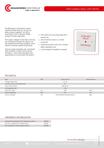 R24 & R12 – Auxiliary Relay Units