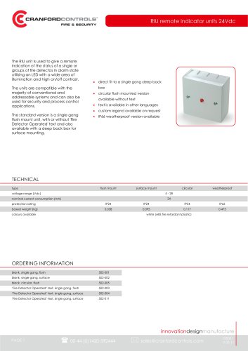 RIU – Remote Indicator Units