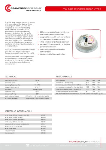 VSL base sounder/beacon 24Vdc