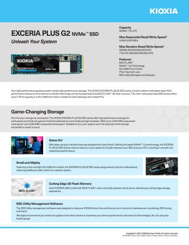 EXCERIA PLUS G2 NVMe ™ SSD