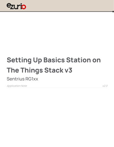 Setting Up Basics Station on The Things Stack v3