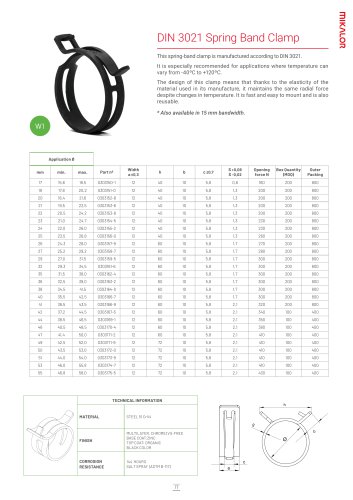 DIN 3021 Spring Band Clamp