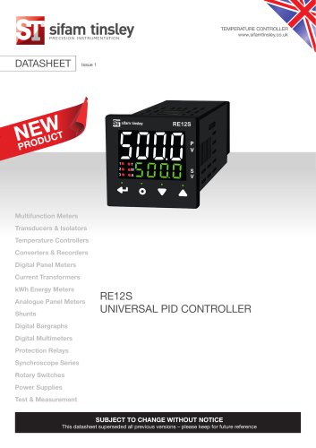 RE12S UNIVERSAL PID CONTROLLER