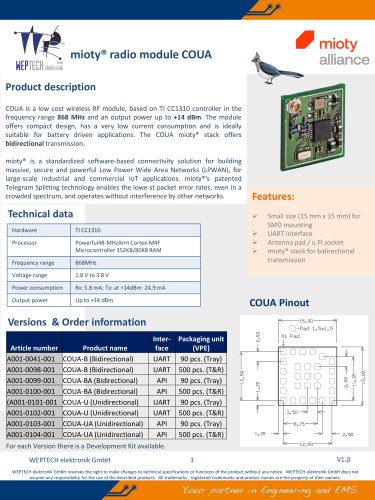 mioty® radio module COUA