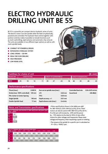 ELECTRO HYDRAULIC DRILLING UNIT BE 55