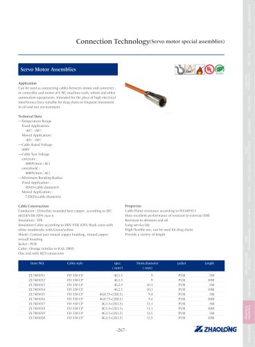 zhaolong Servo Motor Assemblies DIN cable assembly