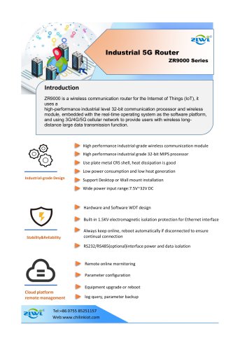 Industrial 5G Router ZR9000 Series