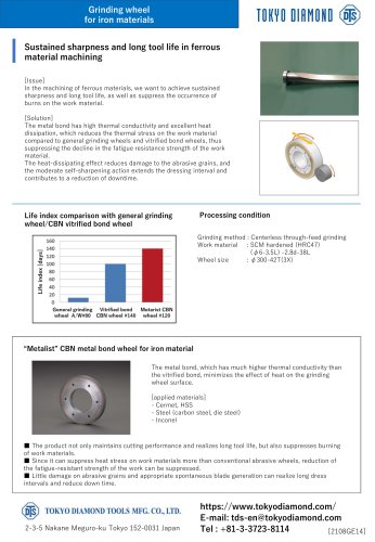 Metal bond CBN grinding wheel for iron material 2