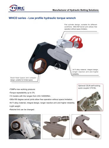 WHCD series - Low profile hydraulic torque wrench