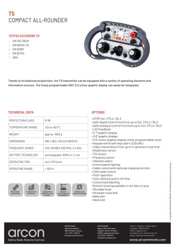 product data sheet T5