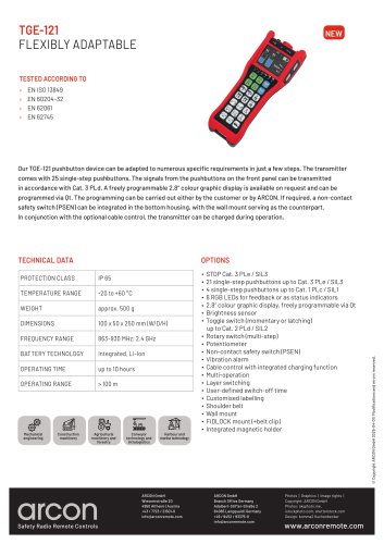 product data sheet TGE-121