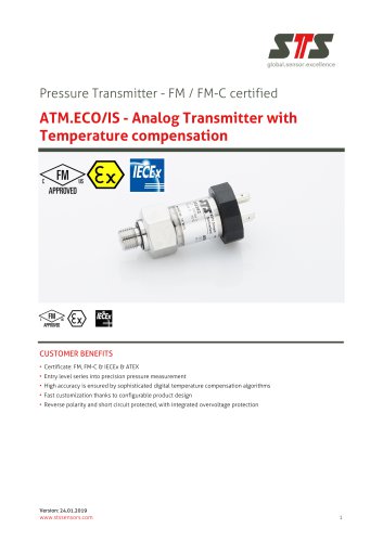 ATM.ECO/IS Analog Transmitter with Temperature compensation