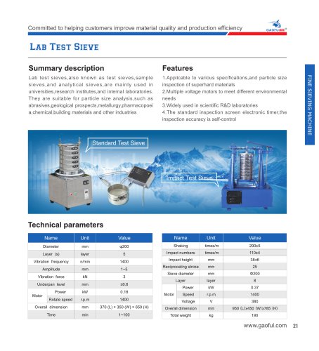 Lab test sieve