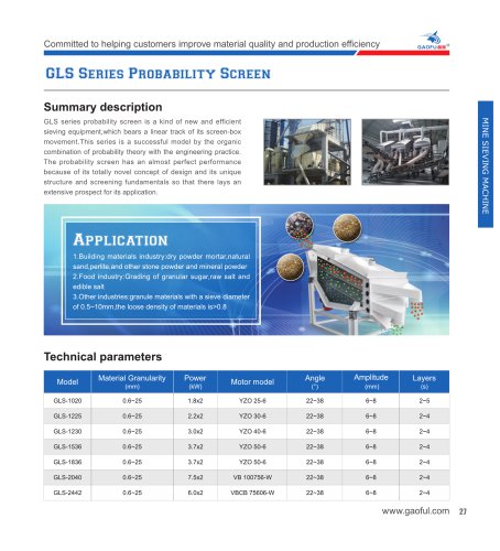 Probabilty screen