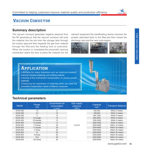 Vacuum conveyor