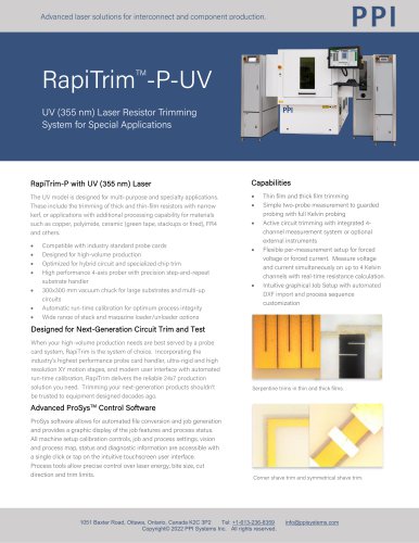 RapiTrimTM -P-UV