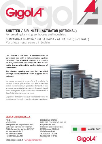 SHUTTER/AIR INLET