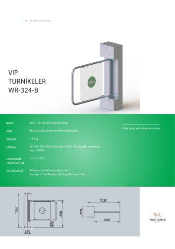 WR-324-B VIP TURNSTILES