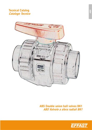 BK1 - ABS Double union ball valve