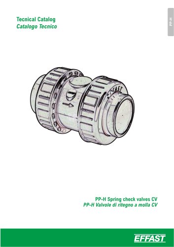 CV - PP-H Spring check valves