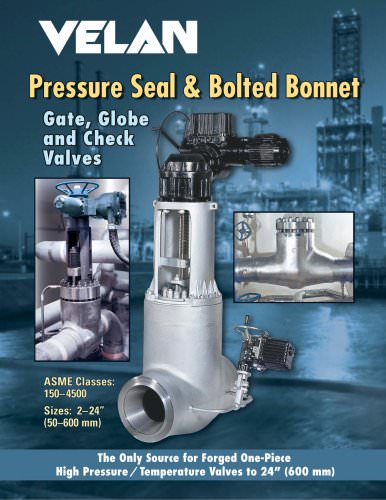 Pressure Seal and Bolted Bonnet Valves