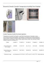 Electronic Climatic Constant Temperature Humidity Test Chamber