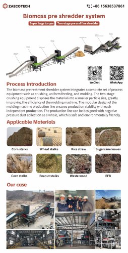 Biomass waste treatment plant Alternative fuels/Biogas